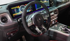 2022 Mercedes AMG G63 White, Steering Wheel Shot