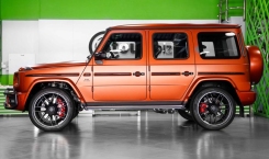 2022 Mercedes AMG G63 Orange Magno Side Profile