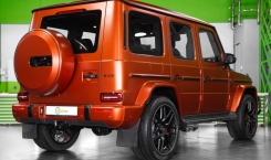 2022 Mercedes AMG G63 Orange Magno Back Photo