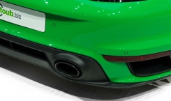 2023 Porsche 911 Turbo S Cabriolet Python Green Exhaust