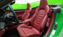 2023 Porsche 911 Turbo S Cabriolet Python Green Seats