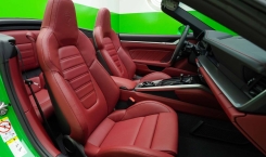 2023 Porsche 911 Turbo S Cabriolet Python Green Seats
