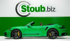 2023 Porsche 911 Turbo S Cabriolet Python Green Side