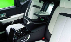 2023 Rolls Royce Cullinan Black Badge in Black and White Back Seats