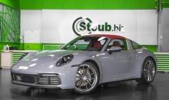 2024 Porsche 911 Targa 4 in Arctic Grey with Red Roof