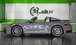 2024 Porsche 911 Targa 4 in Arctic Grey Side Open