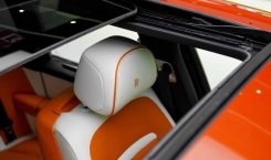 Rolls Royce Cullinan Orange and White Headrest